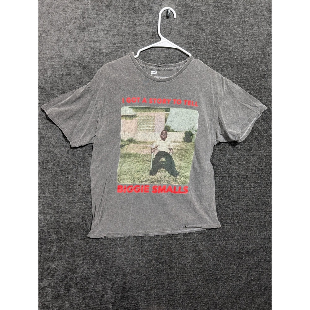 The Notorious B.I.G. Biggie Smalls I Got A Story To Tell Graphic T-Shirt Gray MD